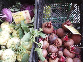 Vegetables for sale in market