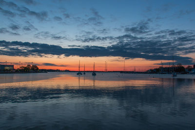 Sailboats at  dawn 