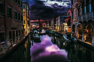 Reflection of buildings in canal