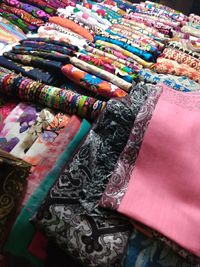 High angle view of multi colored for sale at market