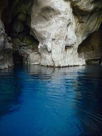 Rock formations in sea