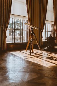 Empty chairs and table at home