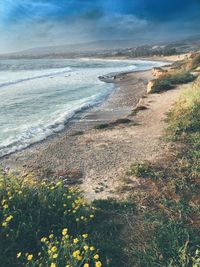 Scenic view of sea against sky