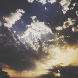 Low angle view of cloudy sky