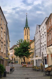 Street in passau historical center, germany