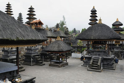 Row of temple building against clear sky