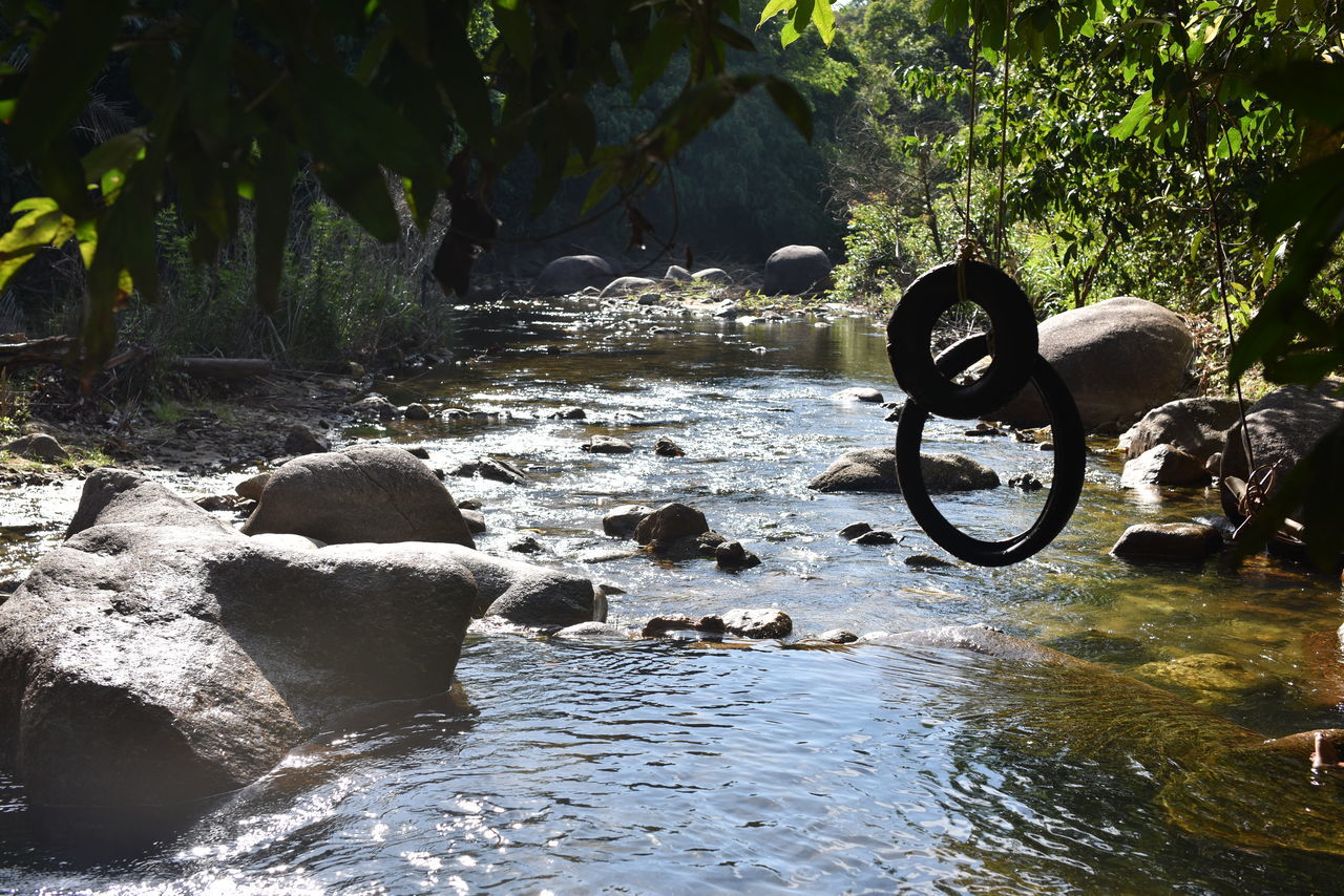 VIEW OF HORSE CART ON ROCK