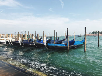 Boats in sea