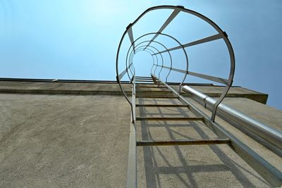 Low angle view of staircase against building