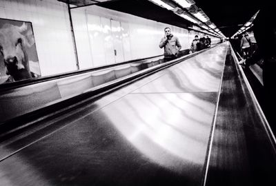 People on escalator