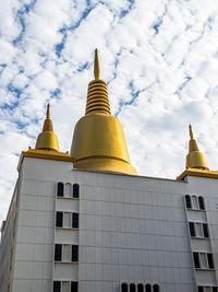 Low angle view of temple against sky