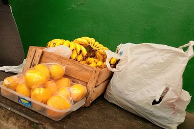 High angle view of food