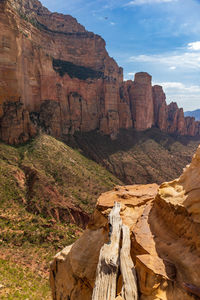 Scenic view of rock formations