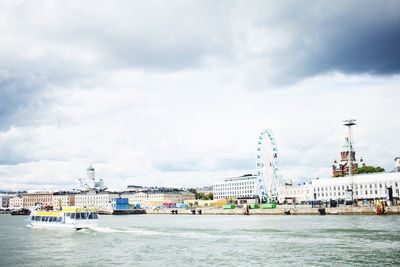 View of sea against cloudy sky