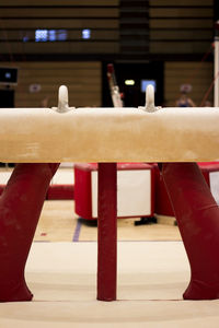 Close-up of illuminated lighting equipment on table