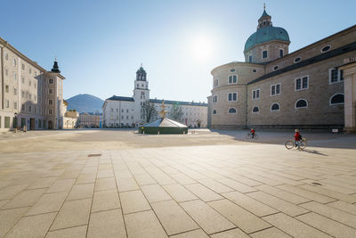 View of buildings in city against sky