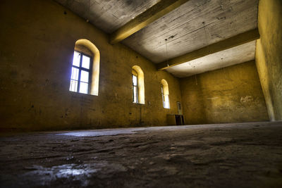 Interior of abandoned building