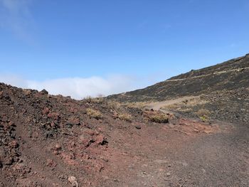 Scenic view of arid landscape against sky