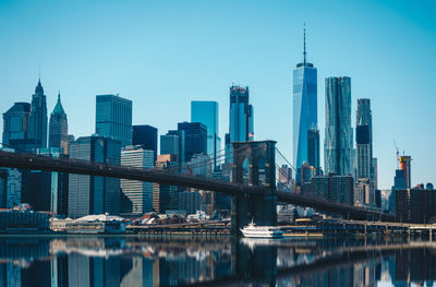 Modern buildings in city against sky