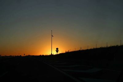 Scenic view of landscape at sunset