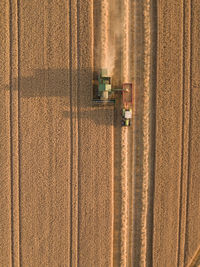 Full frame shot of tractor on field