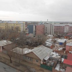 Residential buildings in town