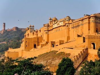 View of historic fort in india