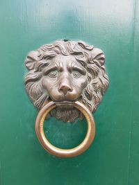 Close-up of a door knocker