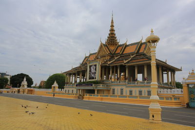 View of building against cloudy sky