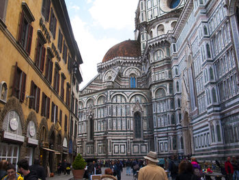 Low angle view of buildings in city