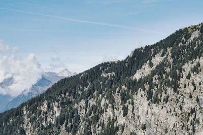 Panoramic view of mountains against sky