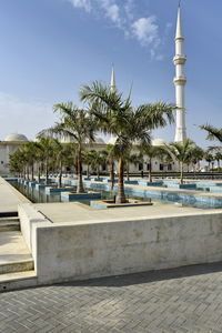 View of swimming pool against sky