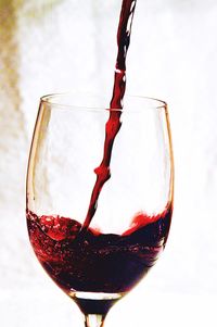 Close-up of red wine