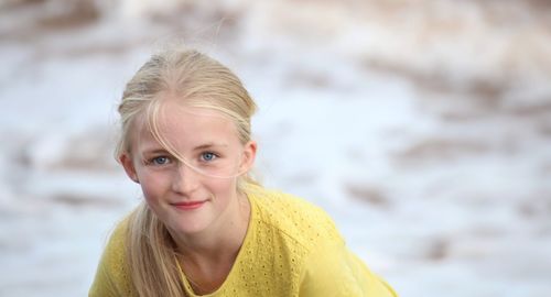 Portrait of girl at beach