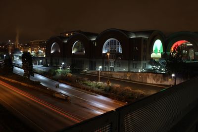 Illuminated built structure at night