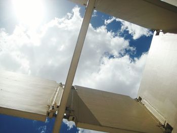 Low angle view of cloudy sky