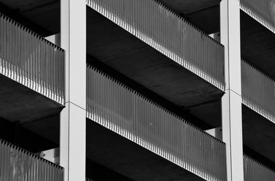 Low angle view of bridge in modern building