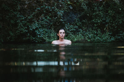 Portrait of man in swimming pool