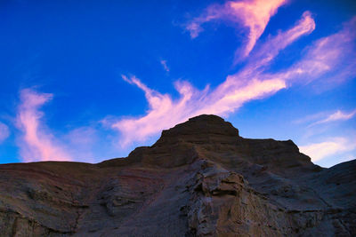 Low angle view of mountain against sky