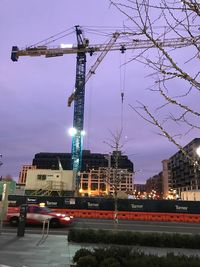 Construction site at night