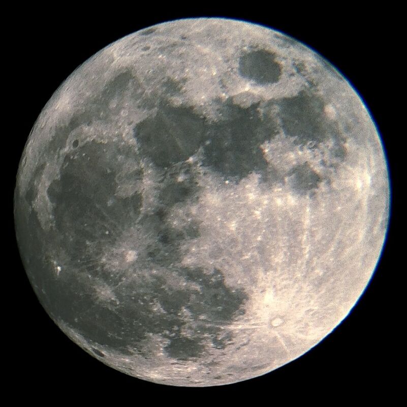 CLOSE-UP OF MOON IN SKY