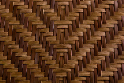 Full frame shot of wicker mat