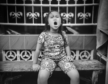 Shouting little girl