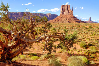 Scenic view of monument valley