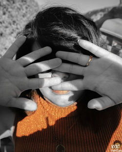 Close-up portrait of a girl