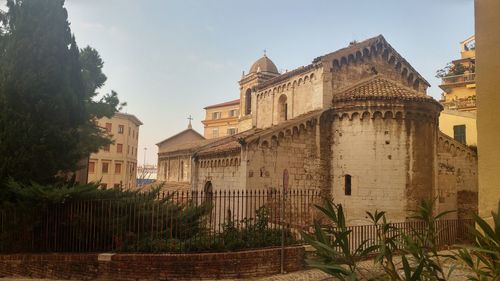 Low angle view of historic building against sky