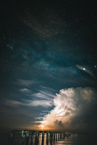 Low angle view of star field against sky at night