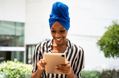 Young man using mobile phone