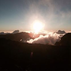 Sunset over mountains