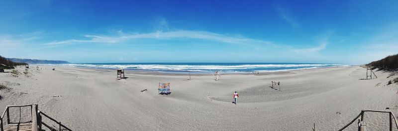 Panoramic view of beach against sky